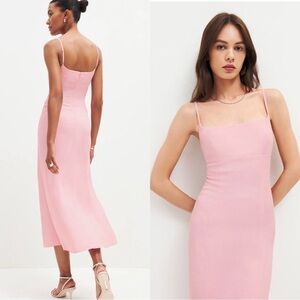 Reformation Pink Midi Dress